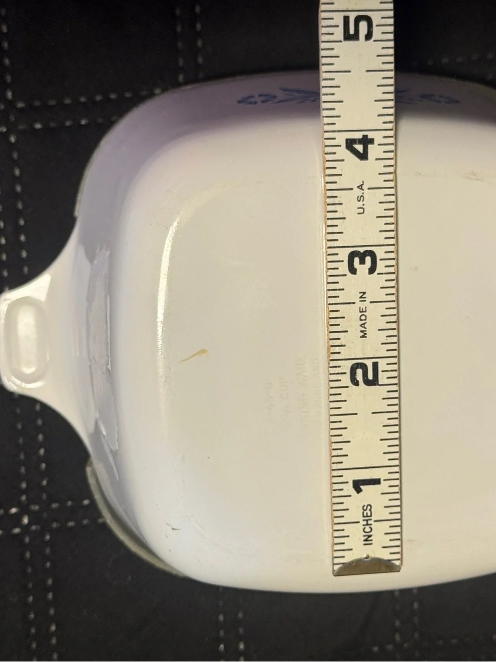 Corningware Blue Floral Cream White Casserole Dish with Lid